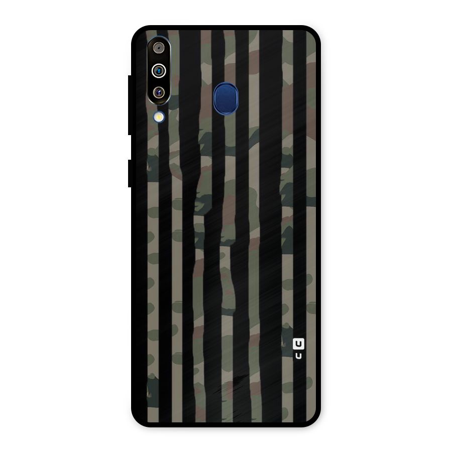 Army Stripes Metal Back Case for Galaxy M30