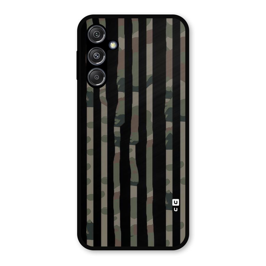 Army Stripes Metal Back Case for Galaxy M34 5G