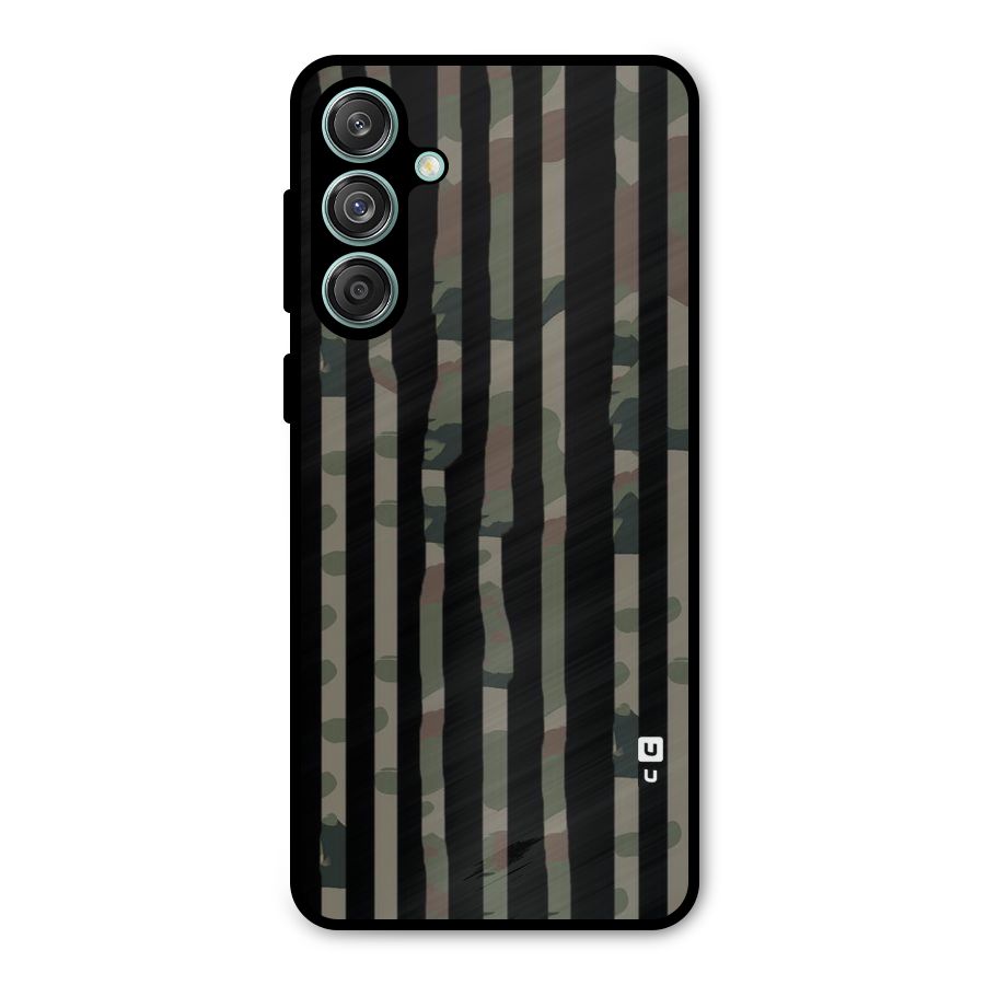 Army Stripes Metal Back Case for Galaxy M55 5G