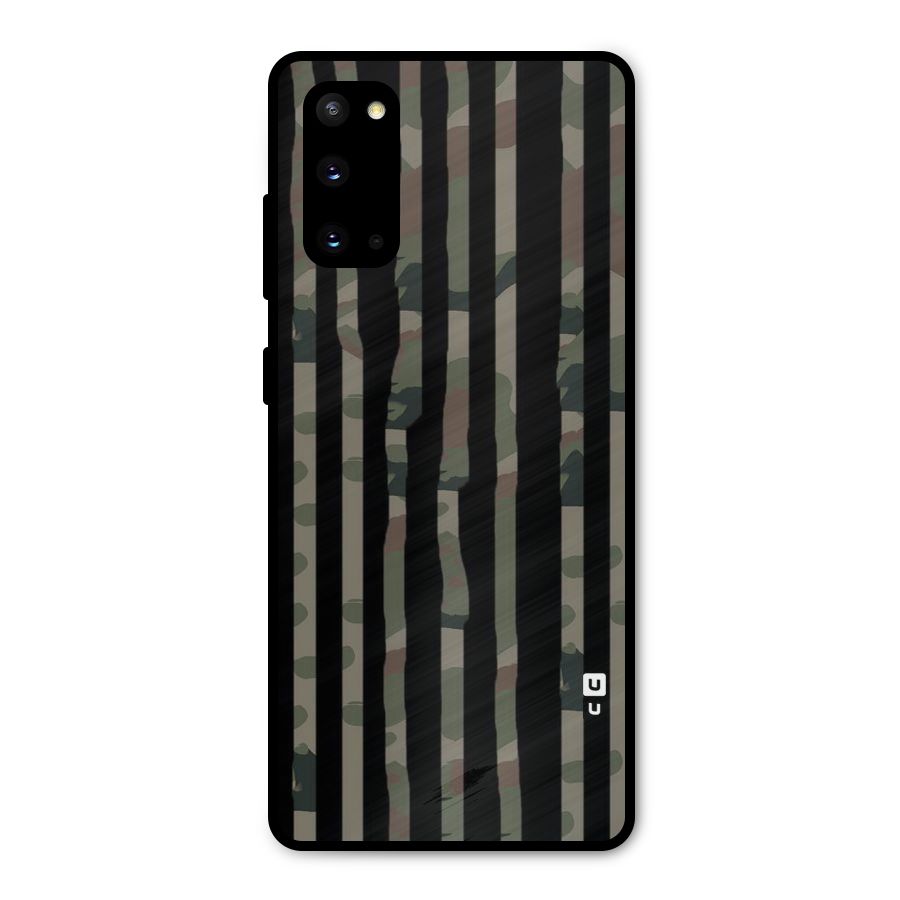 Army Stripes Metal Back Case for Galaxy S20
