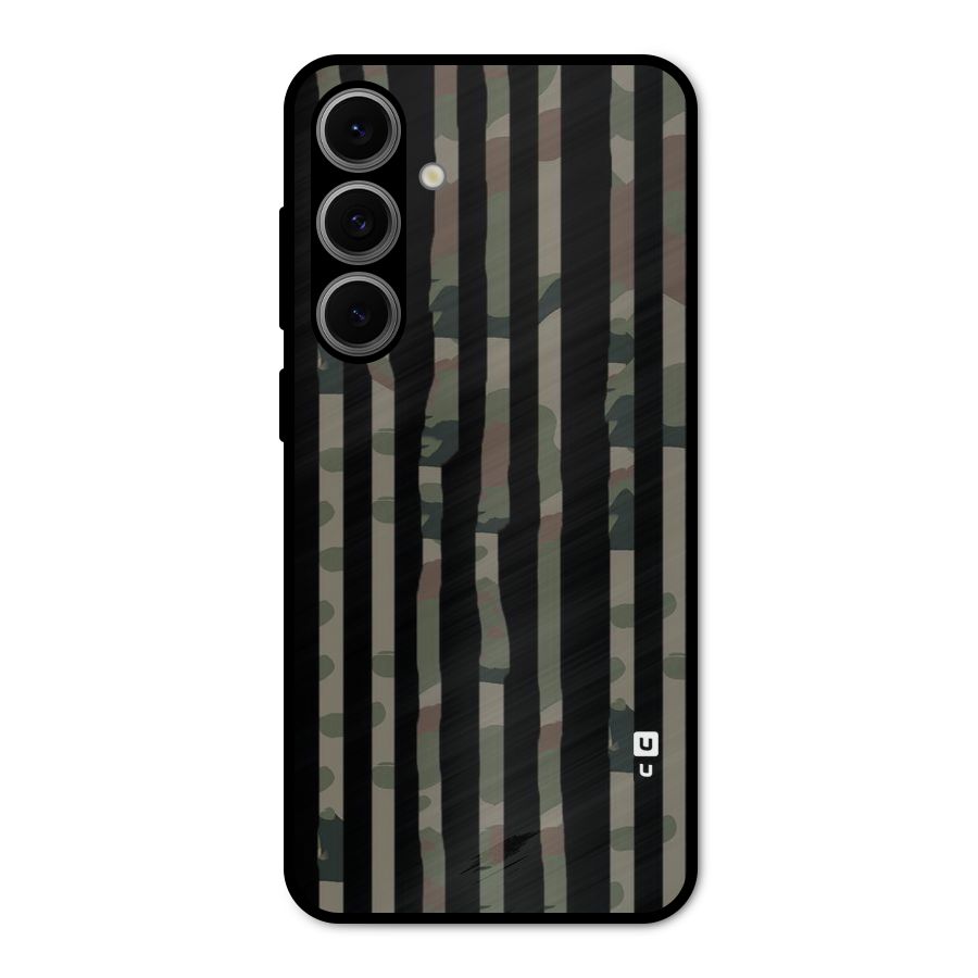 Army Stripes Metal Back Case for Galaxy S24 FE