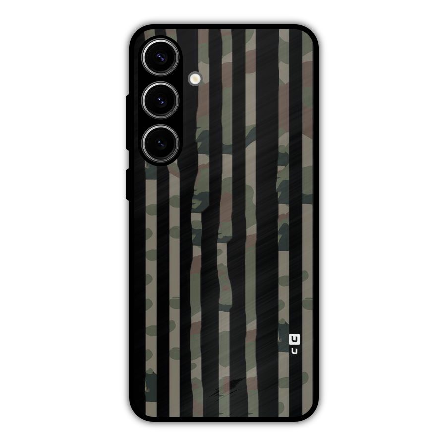 Army Stripes Metal Back Case for Galaxy S24 Plus