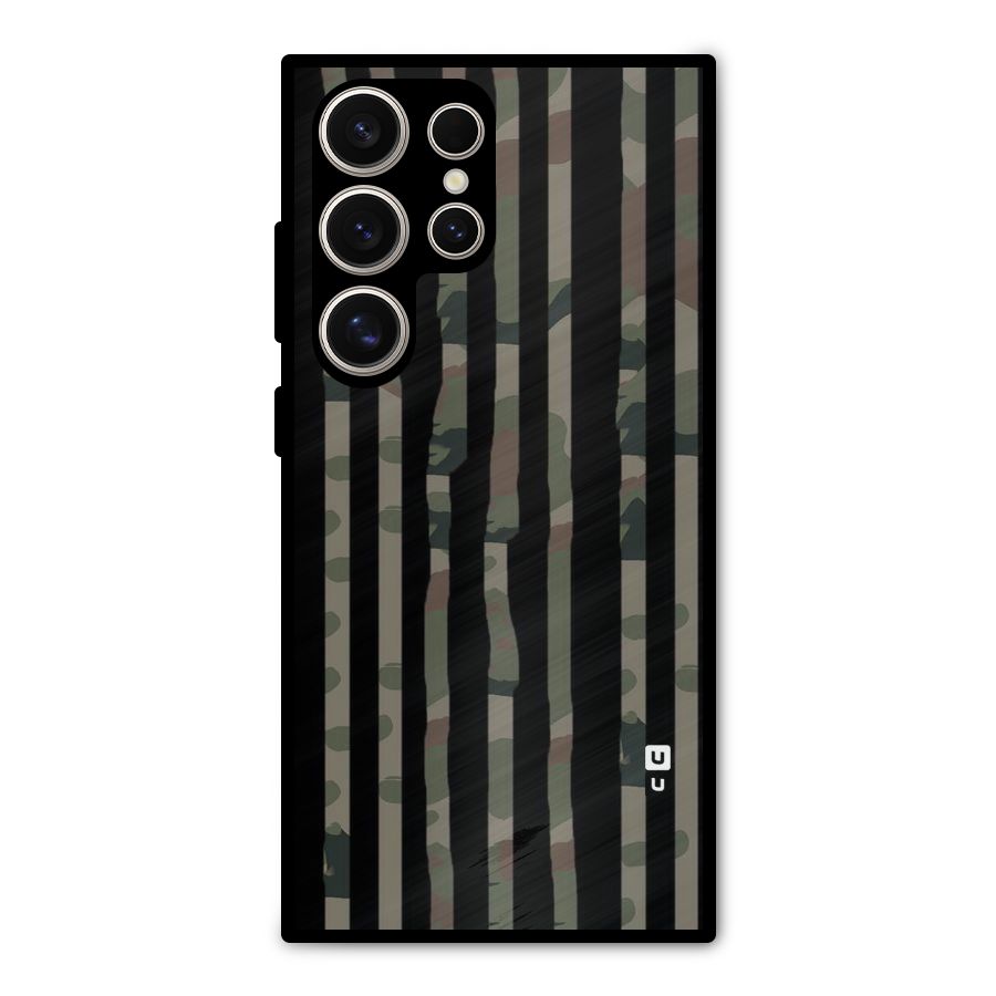 Army Stripes Metal Back Case for Galaxy S24 Ultra