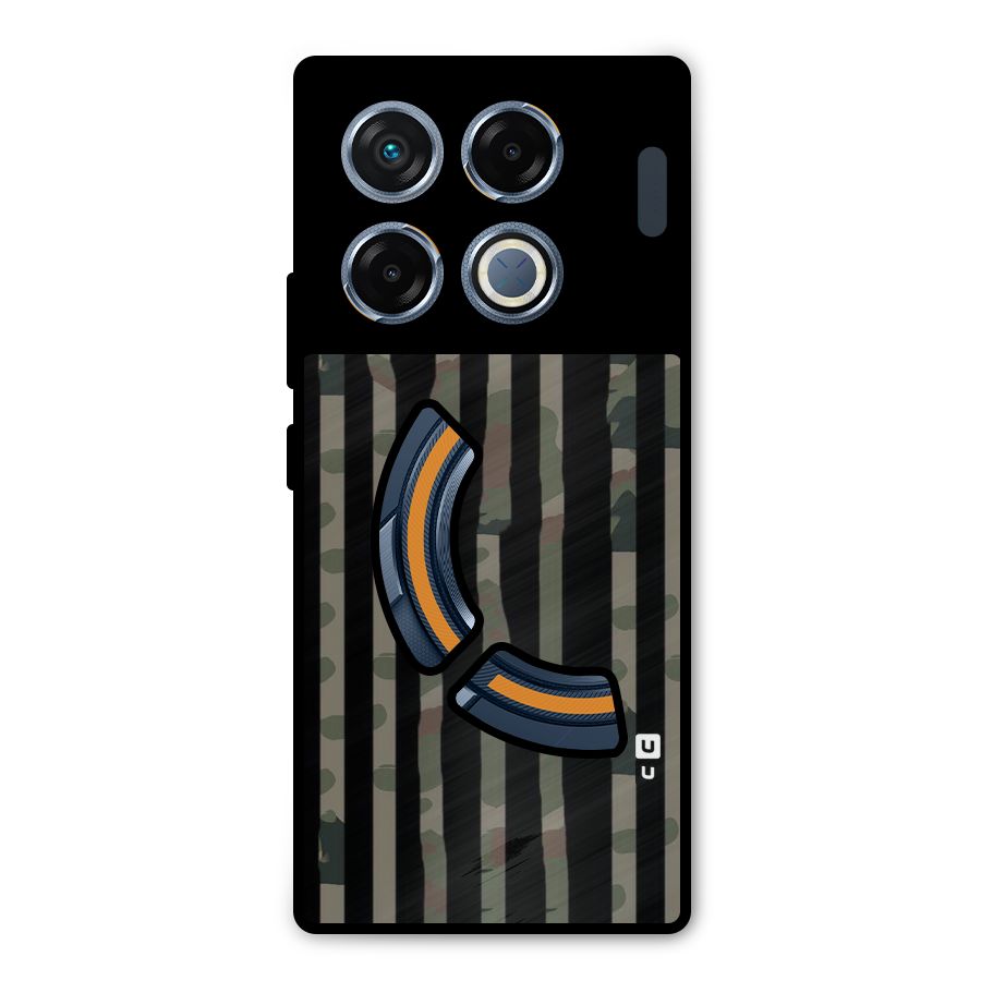 Army Stripes Metal Back Case for Infinix GT 20 Pro