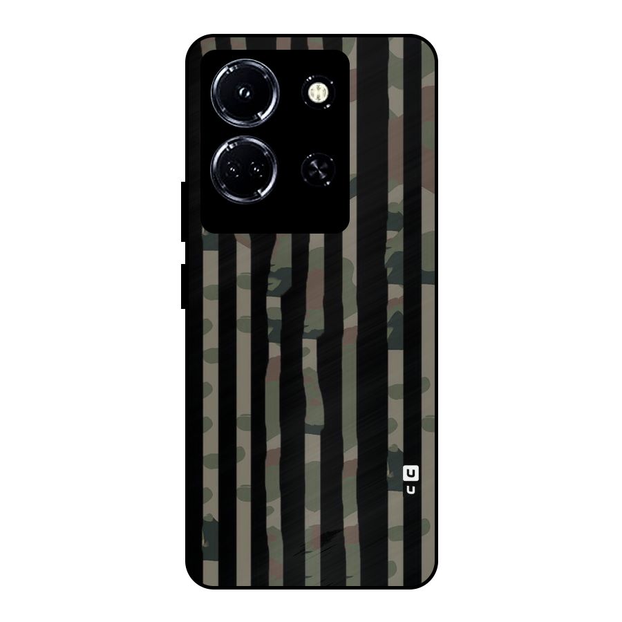 Army Stripes Metal Back Case for Infinix Note 30 5G