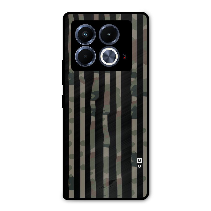 Army Stripes Metal Back Case for Infinix Note 40 5G