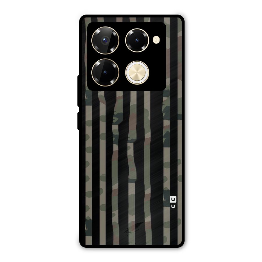 Army Stripes Metal Back Case for Infinix Note 40 Pro Plus