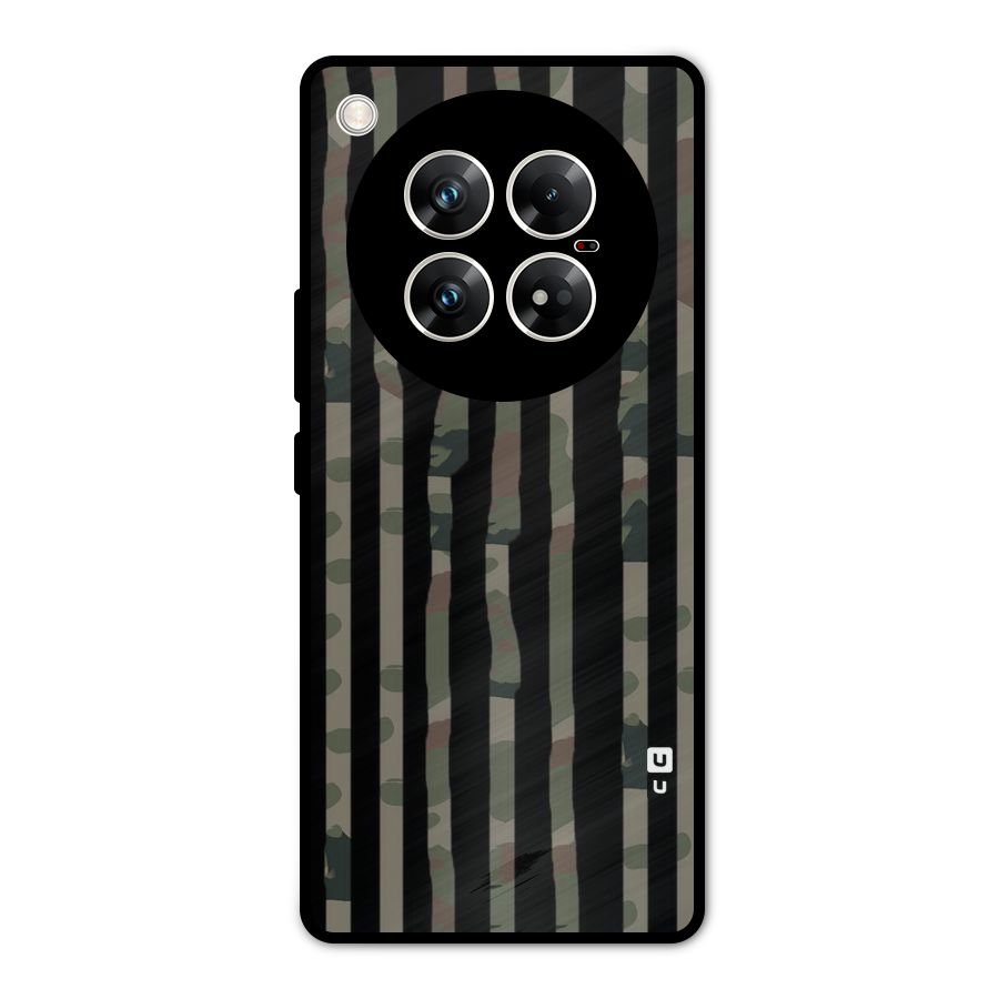 Army Stripes Metal Back Case for Infinix Zero 40 5G