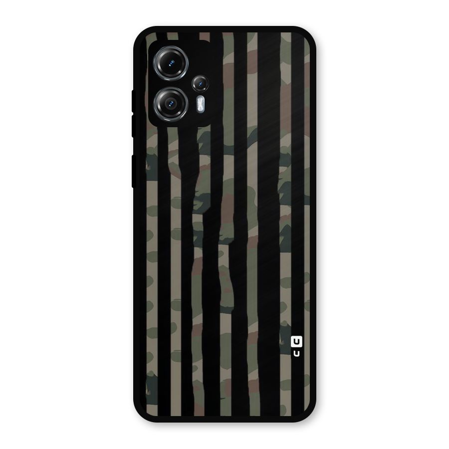 Army Stripes Metal Back Case for Moto G13