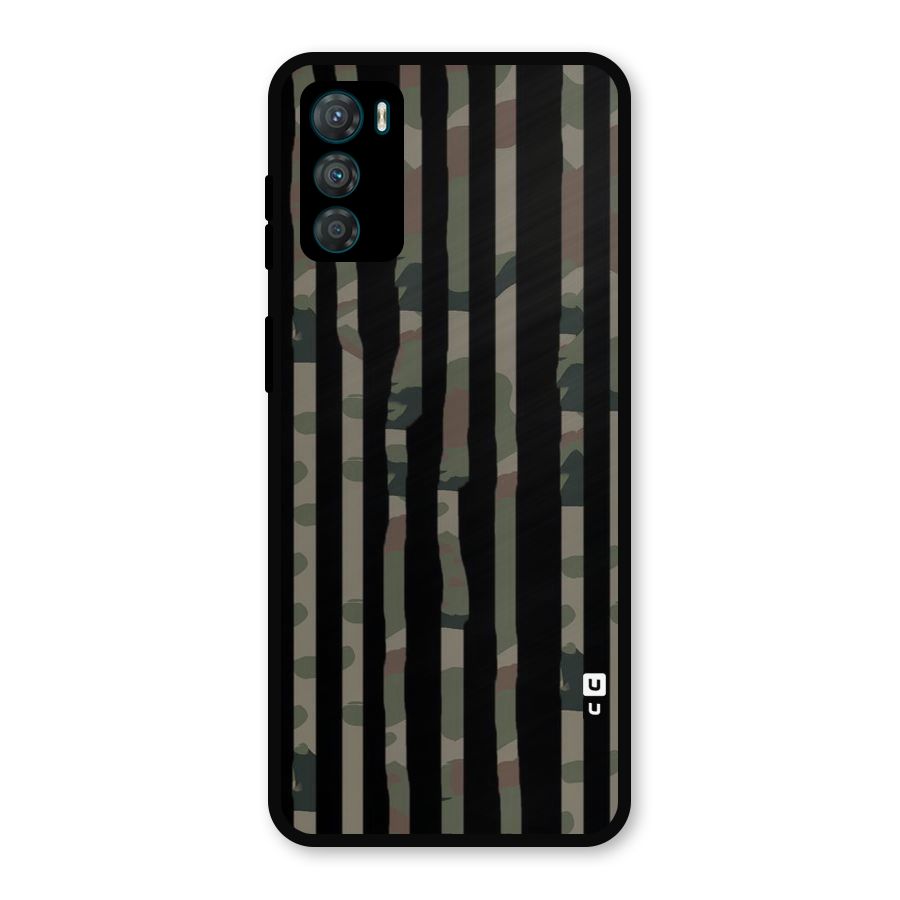 Army Stripes Metal Back Case for Moto G42