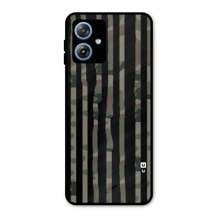 Army Stripes Metal Back Case for Moto G54