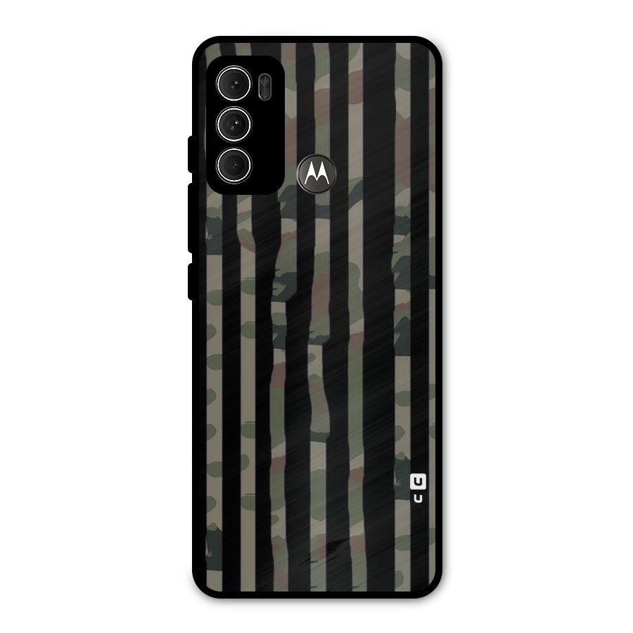 Army Stripes Metal Back Case for Moto G60