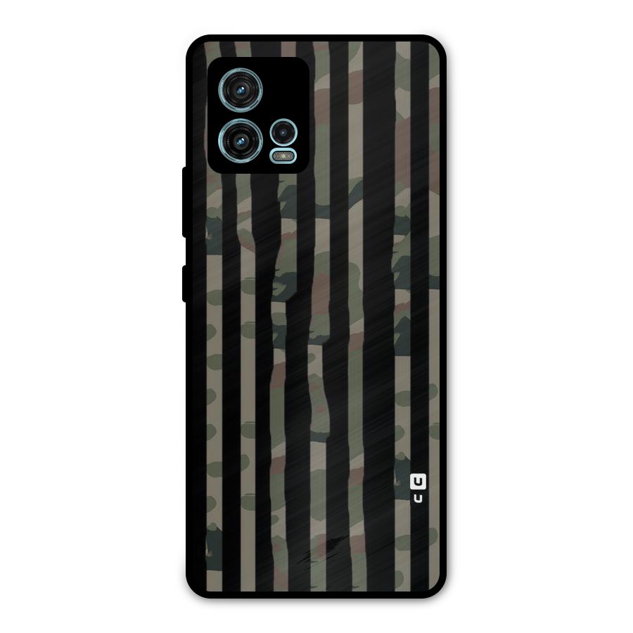 Army Stripes Metal Back Case for Moto G72