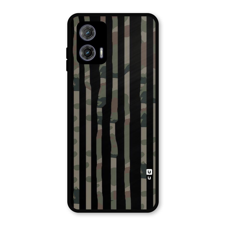 Army Stripes Metal Back Case for Moto G73