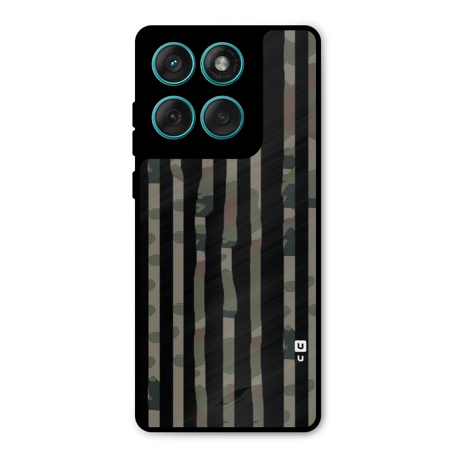 Army Stripes Metal Back Case for Motorola Edge 60