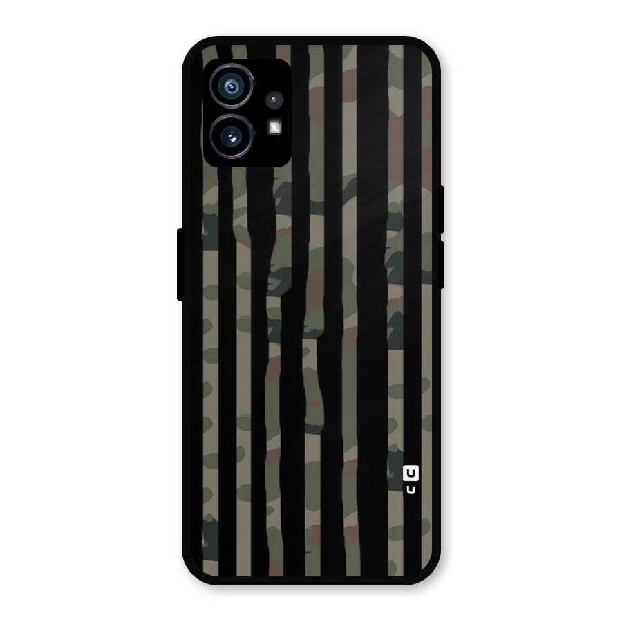 Army Stripes Metal Back Case for Nothing Phone 1