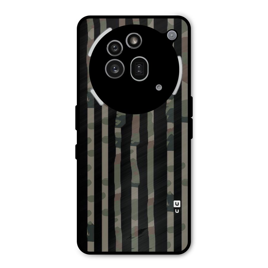 Army Stripes Metal Back Case for Nothing Phone 3a Pro