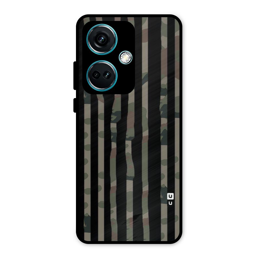 Army Stripes Metal Back Case for OnePlus Nord CE 3 5G