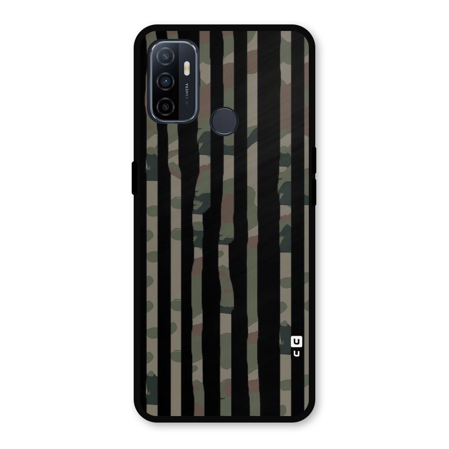 Army Stripes Metal Back Case for Oppo A53