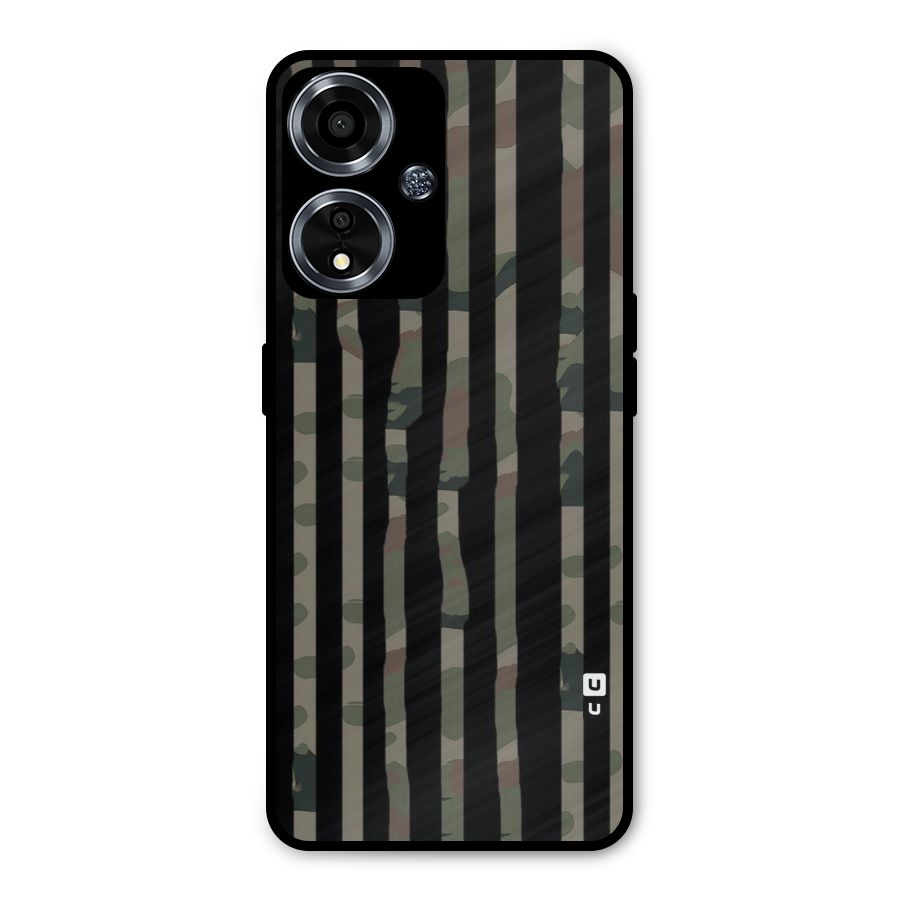 Army Stripes Metal Back Case for Oppo A59
