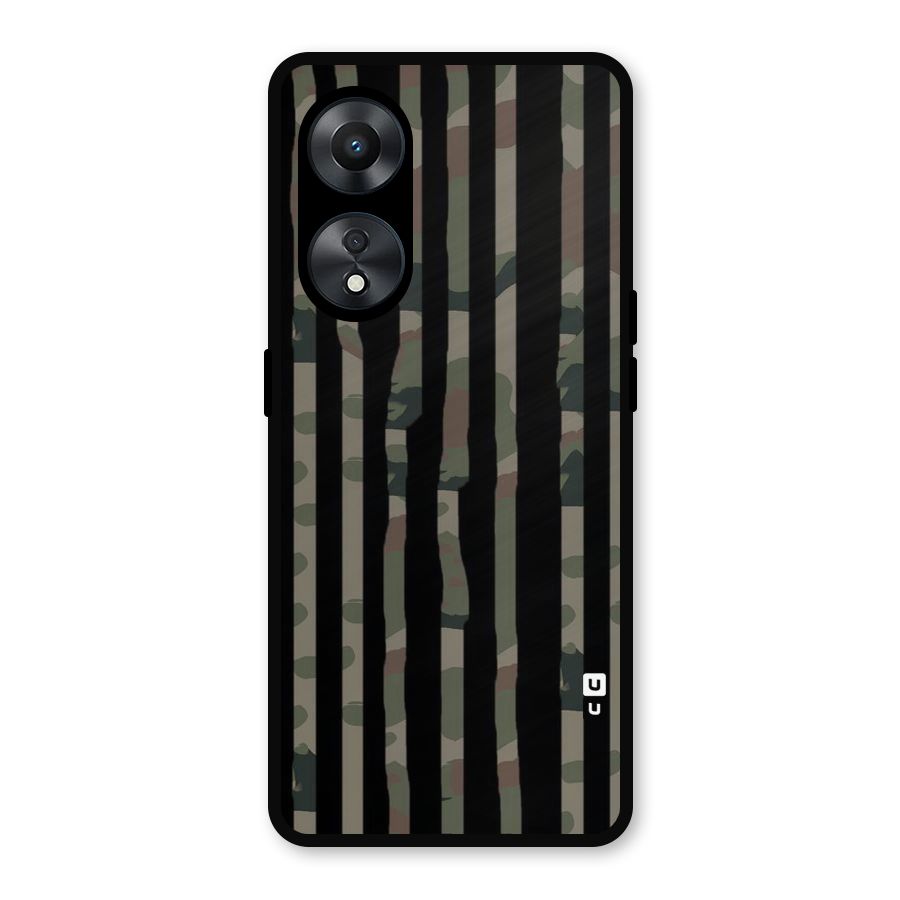 Army Stripes Metal Back Case for Oppo A78