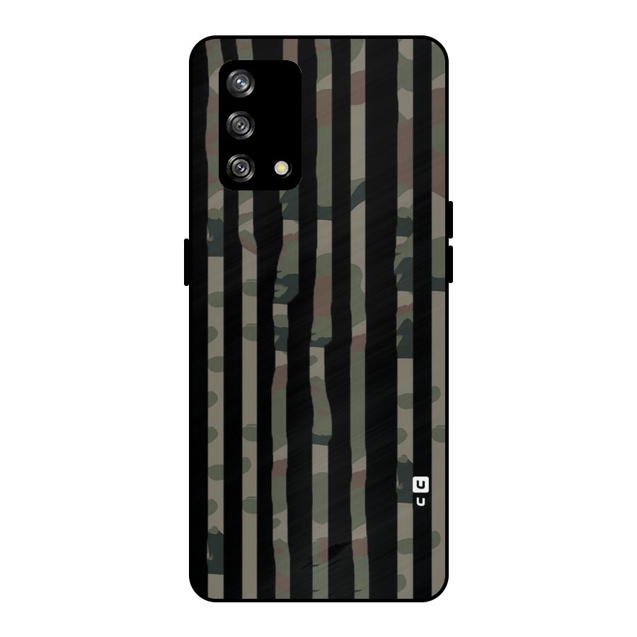 Army Stripes Metal Back Case for Oppo F19