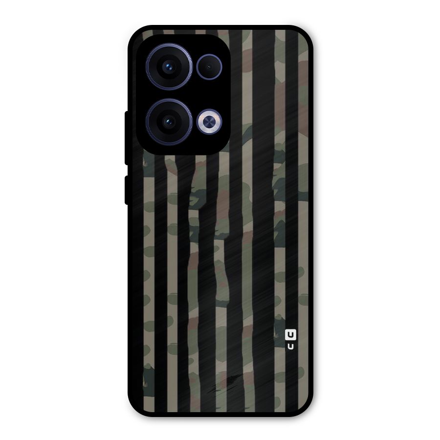 Army Stripes Metal Back Case for Oppo Reno13