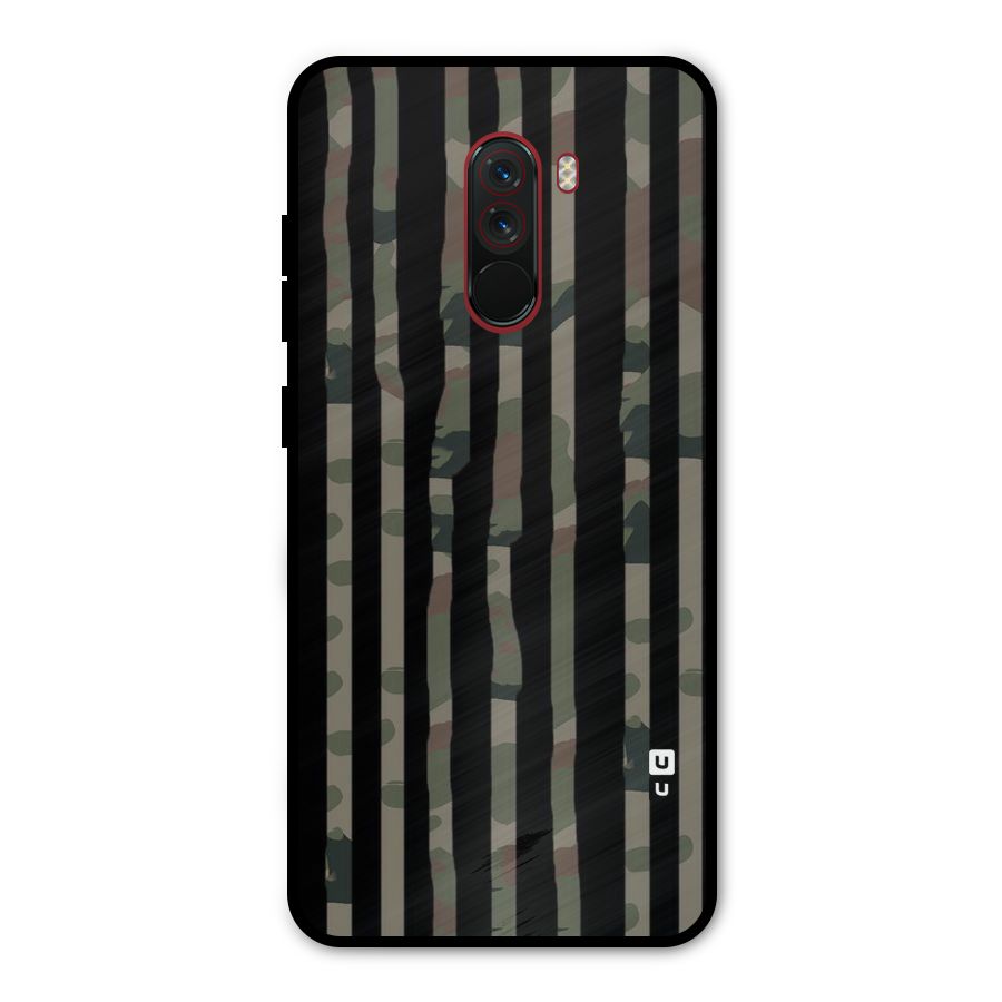 Army Stripes Metal Back Case for Poco F1