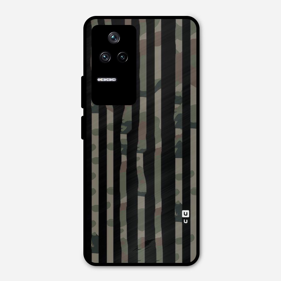 Army Stripes Metal Back Case for Poco F4 5G