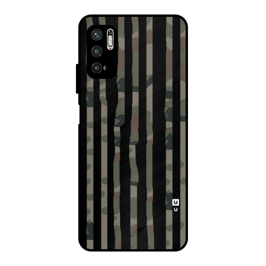 Army Stripes Metal Back Case for Poco M3 Pro 5G