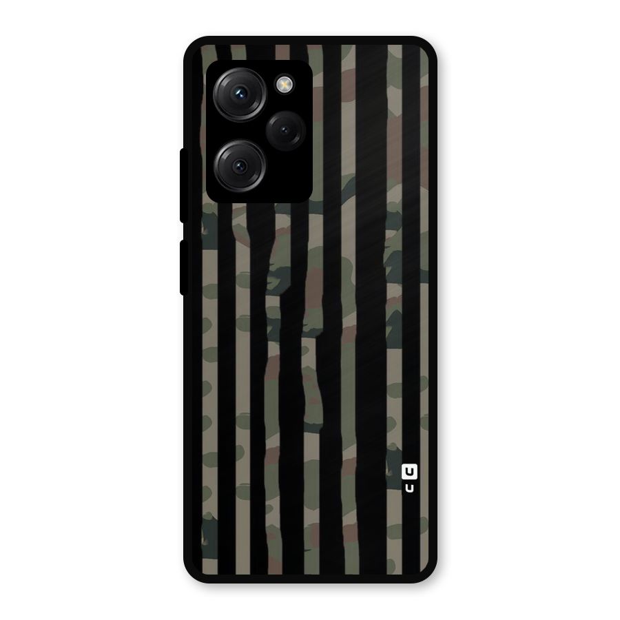 Army Stripes Metal Back Case for Poco X5 Pro