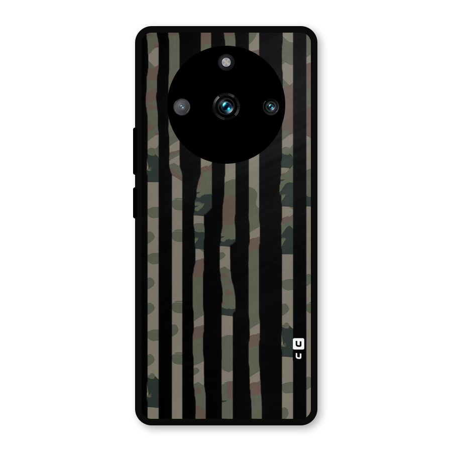 Army Stripes Metal Back Case for Realme 11 Pro Plus