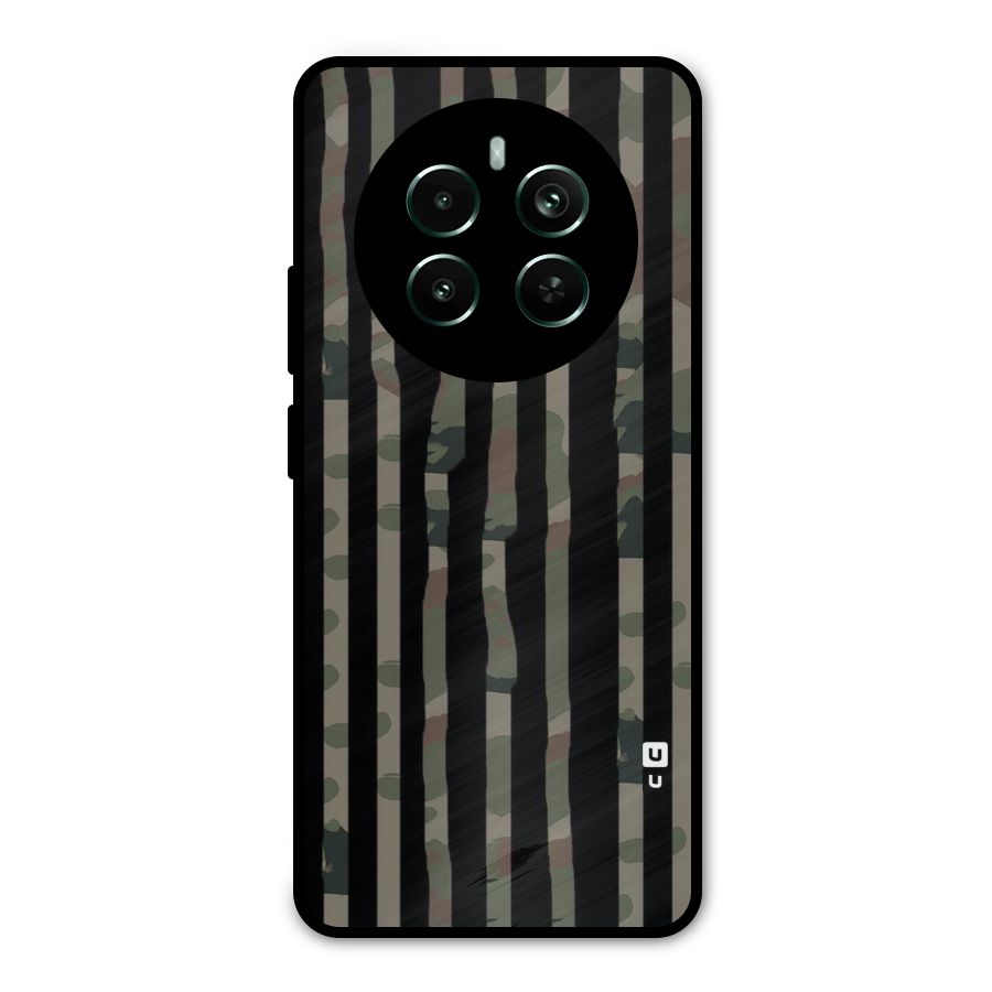 Army Stripes Metal Back Case for Realme 12 Pro Plus