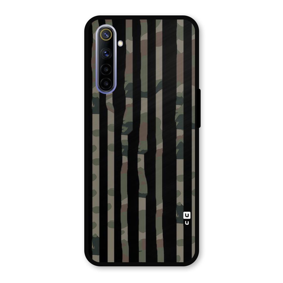 Army Stripes Metal Back Case for Realme 6i