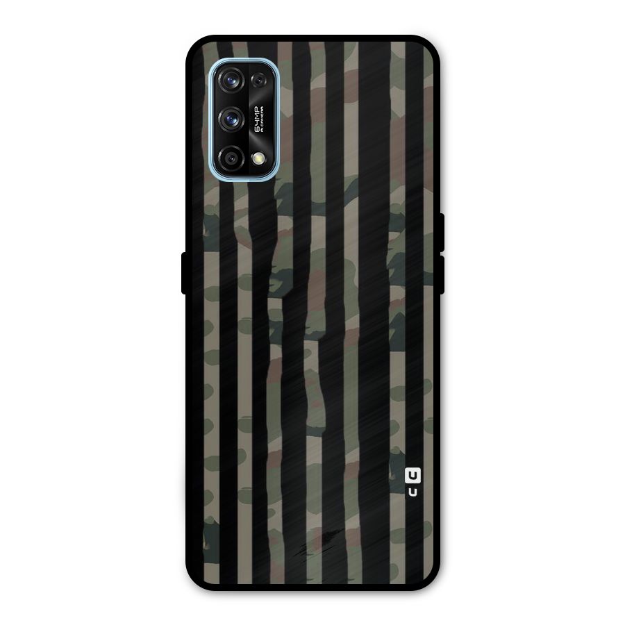 Army Stripes Metal Back Case for Realme 7 Pro