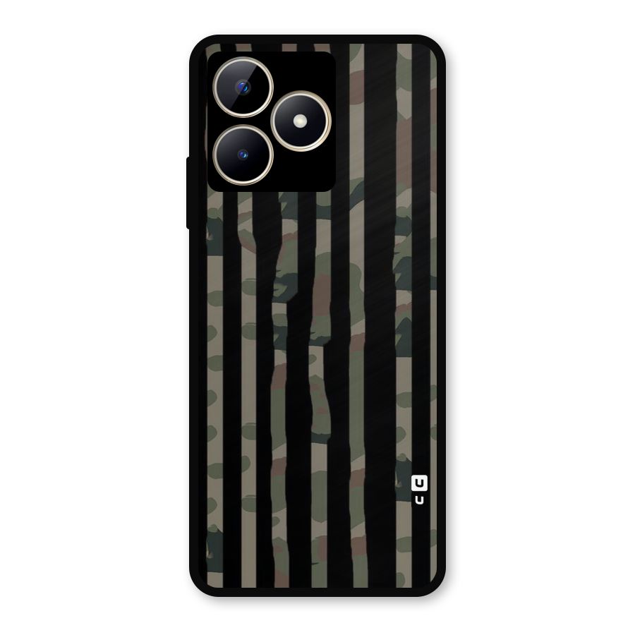 Army Stripes Metal Back Case for Realme C53