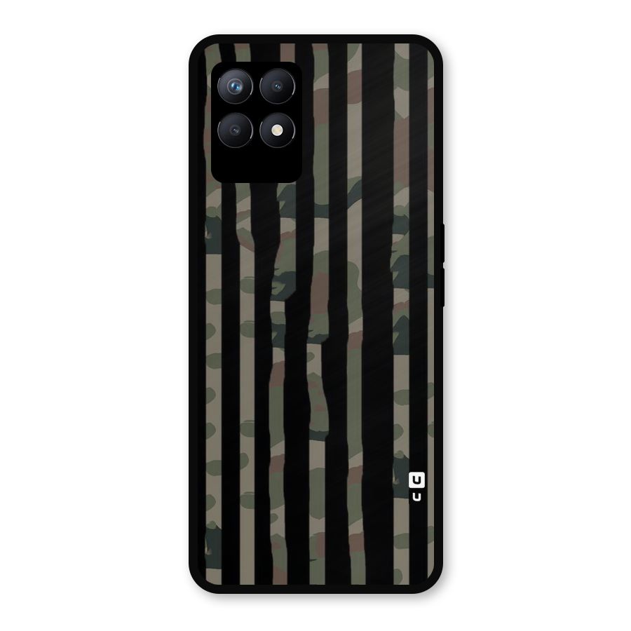 Army Stripes Metal Back Case for Realme Narzo 50