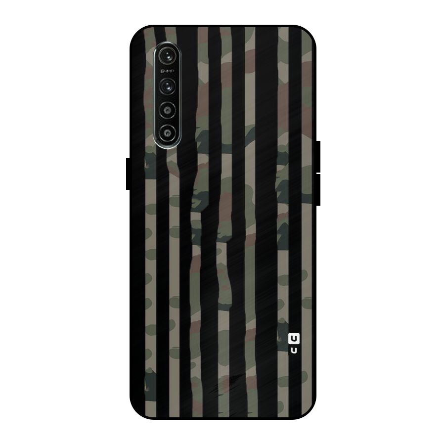 Army Stripes Metal Back Case for Realme XT