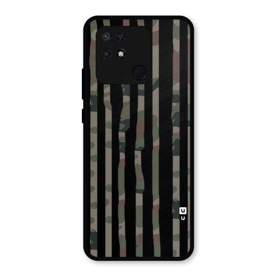 Army Stripes Metal Back Case for Redmi 10