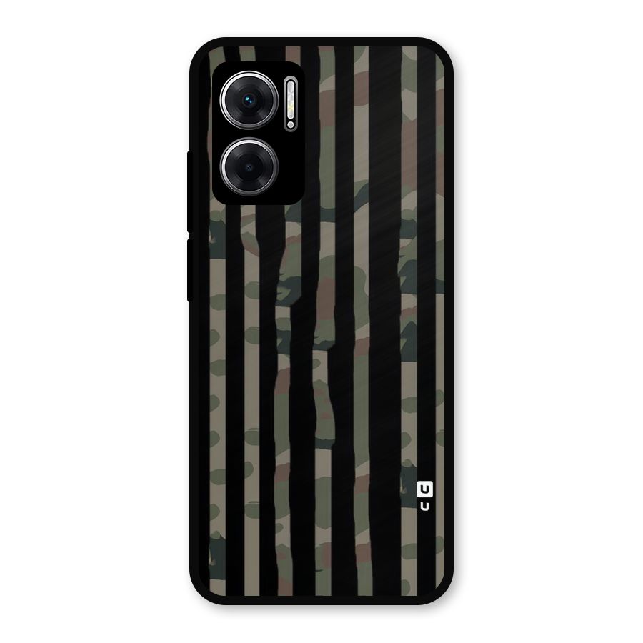 Army Stripes Metal Back Case for Redmi 11 Prime 5G