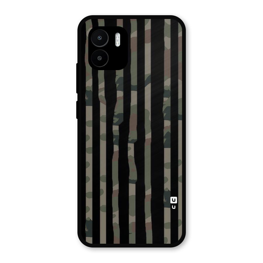 Army Stripes Metal Back Case for Redmi A2