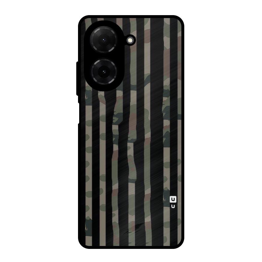Army Stripes Metal Back Case for Redmi A5 4G
