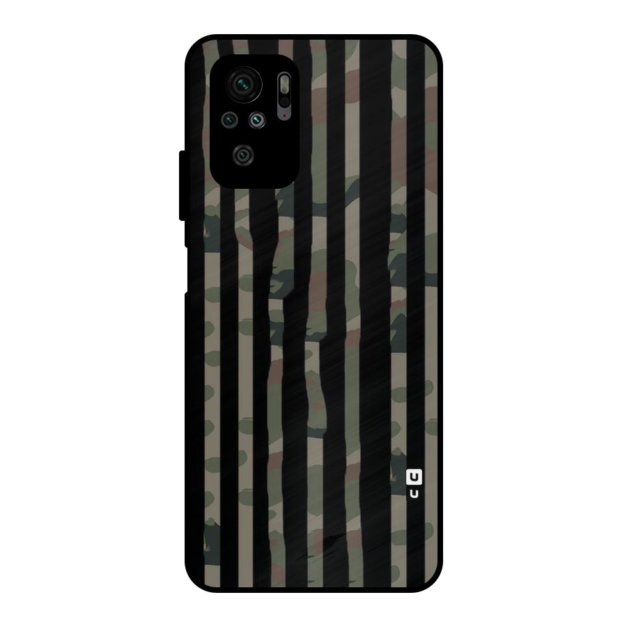 Army Stripes Metal Back Case for Redmi Note 10S