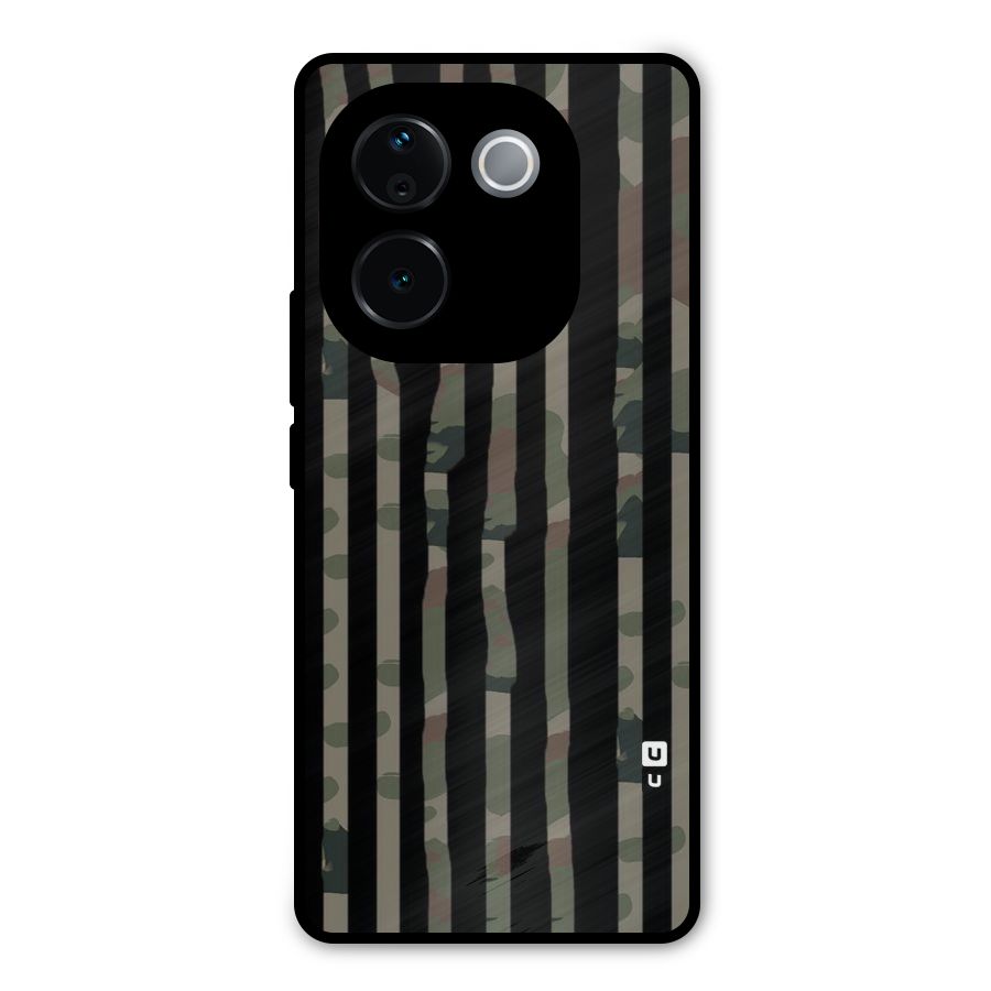 Army Stripes Metal Back Case for Vivo T3 Pro