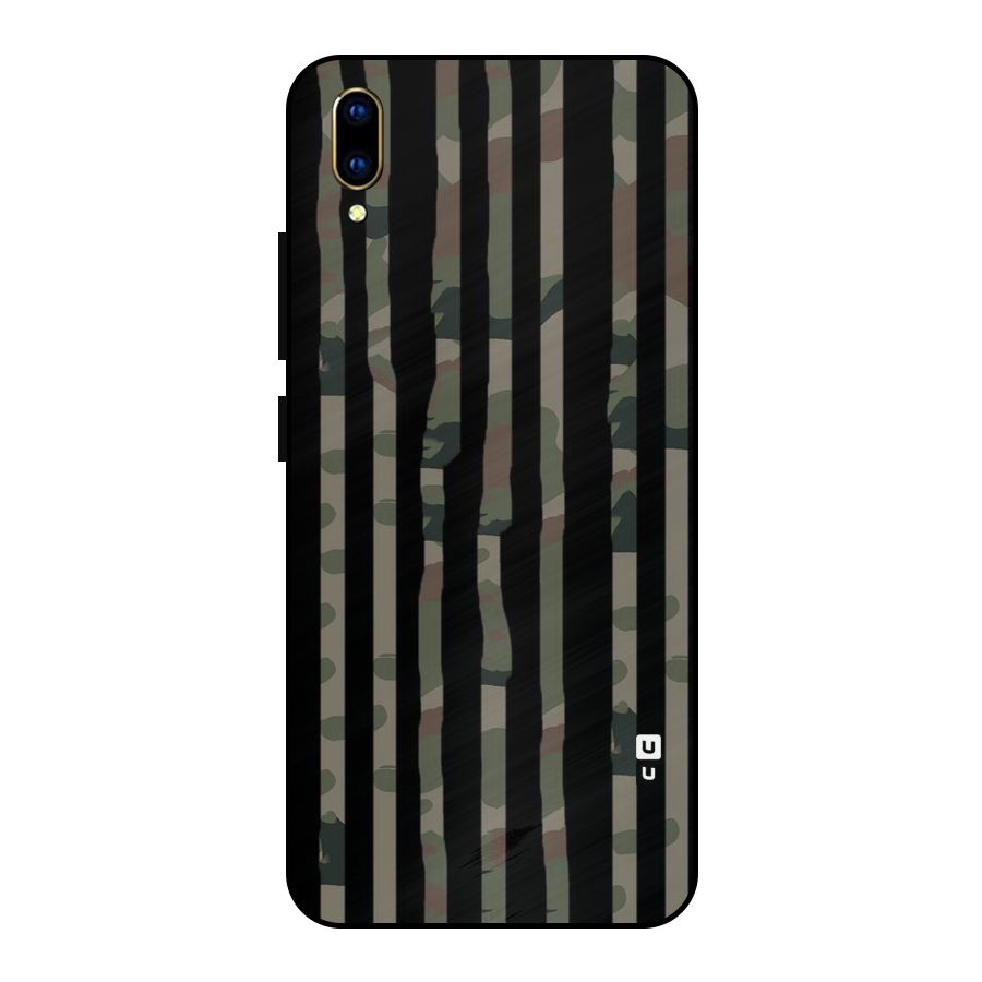 Army Stripes Metal Back Case for Vivo V11 Pro