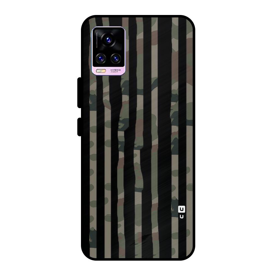 Army Stripes Metal Back Case for Vivo V20 Pro