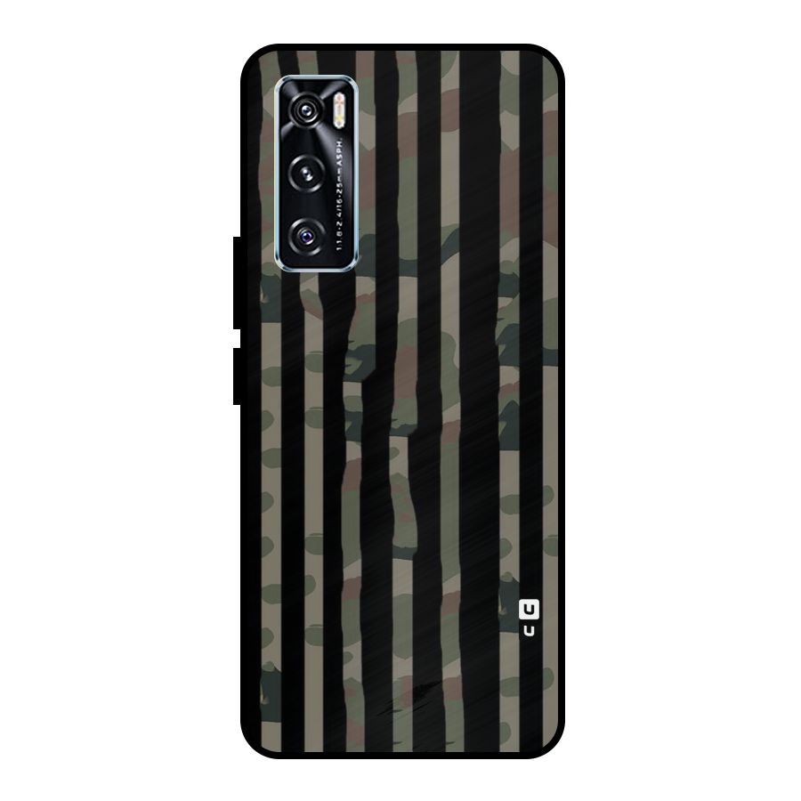 Army Stripes Metal Back Case for Vivo V20 SE