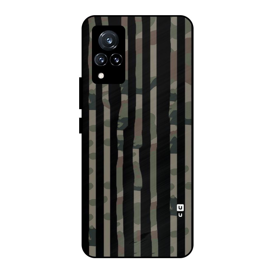 Army Stripes Metal Back Case for Vivo V21 5G