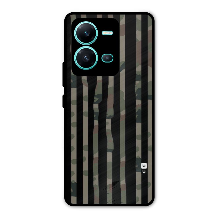 Army Stripes Metal Back Case for Vivo V25