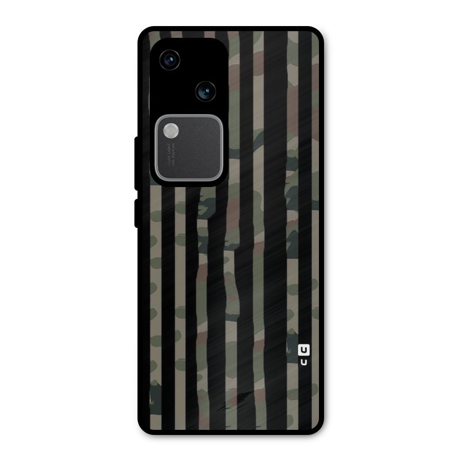 Army Stripes Metal Back Case for Vivo V30